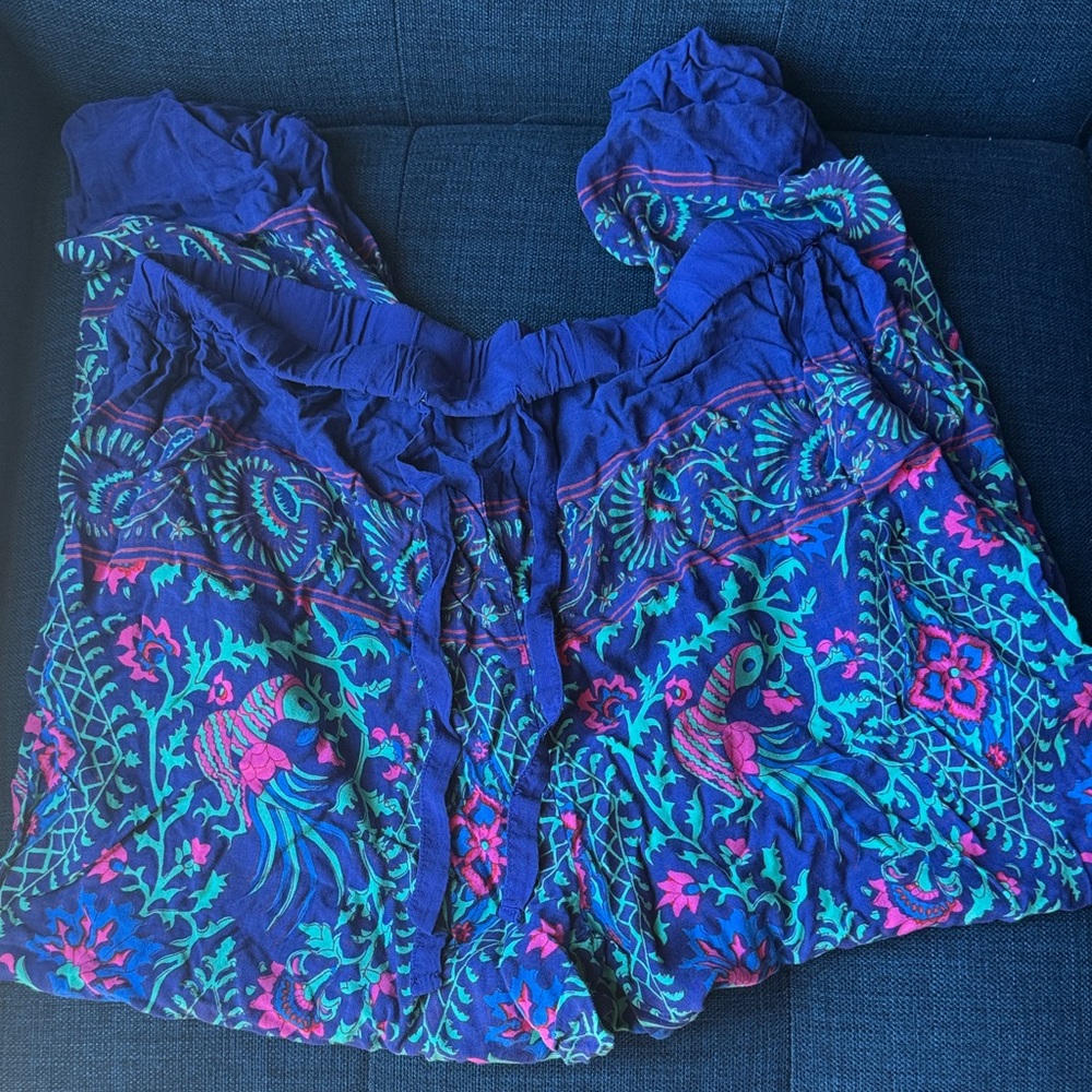 Anthropologie Lilka Blue Patterned Women's ankle pants/pajamas